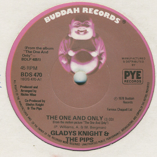 Gladys Knight & The Pips* - The One And Only (7", Sol)