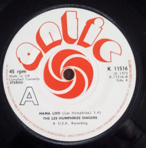 The Les Humphries Singers* - Mama Loo (7", Single)