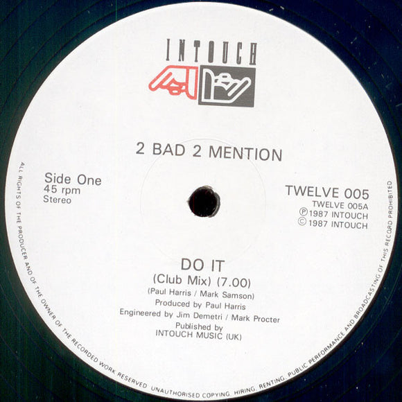 2 Bad 2 Mention - Do It (12