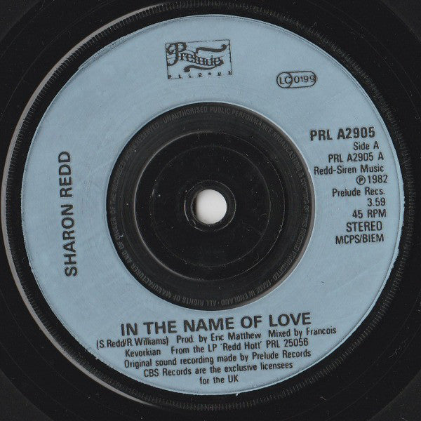 Sharon Redd - In The Name Of Love (7", Inj)