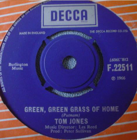 Tom Jones - Green, Green Grass Of Home (7", Single)