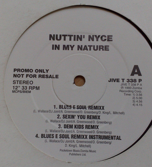 Nuttin' Nyce - In My Nature (12", Maxi, Promo)