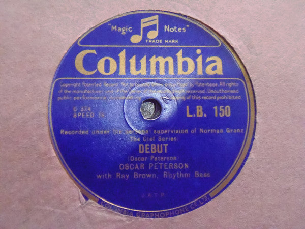 Oscar Peterson - Debut / Tenderly (Shellac, 10")