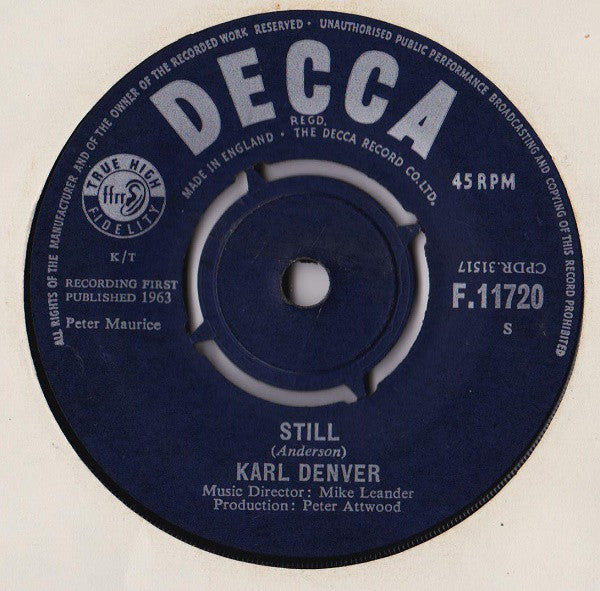 Karl Denver - Still (7")