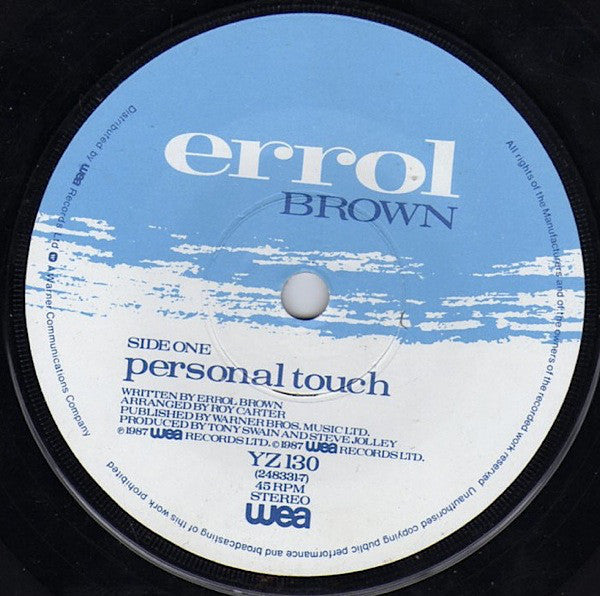Errol Brown - Personal Touch (7")