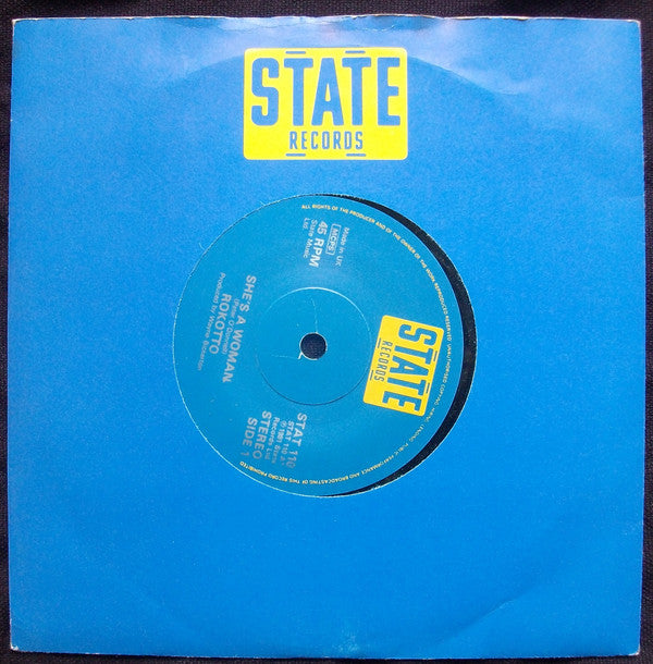 Rokotto - She's A Woman (7", Single)