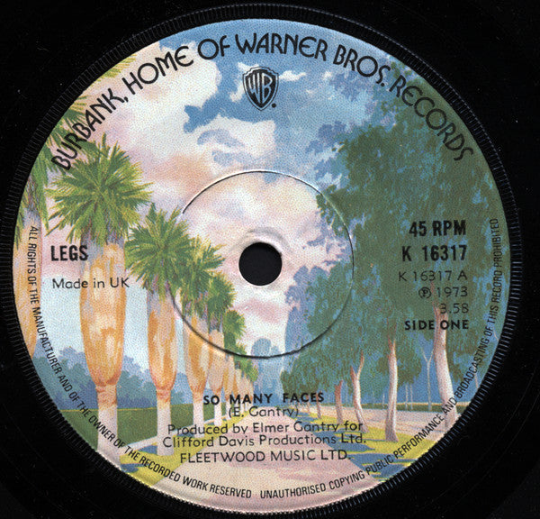 Legs (4) - So Many Faces (7", Single, Sol)