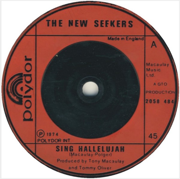The New Seekers - Sing Hallelujah (7", Sol)