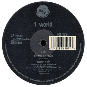 1 World - Down On Love (12", Single)