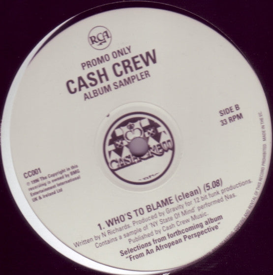 Cash Crew - From An Afropean Perspective (Album Sampler) (12", Promo, Smplr)