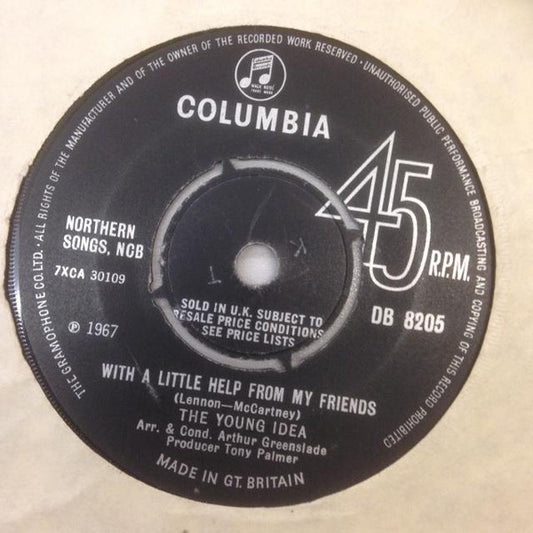 The Young Idea - With A Little Help From My Friends / Colours Of Darkness (7", Single)
