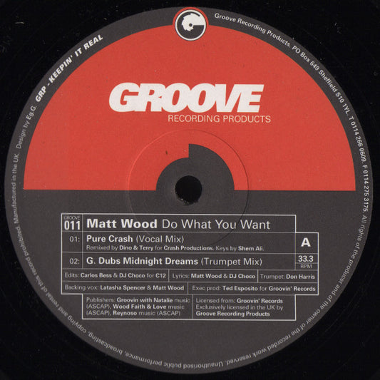 Matt Wood - Do What You Want (12")