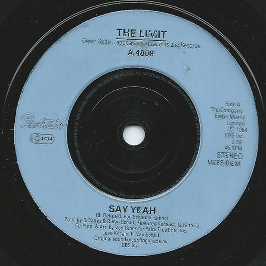 The Limit (2) - Say Yeah (7", Single)
