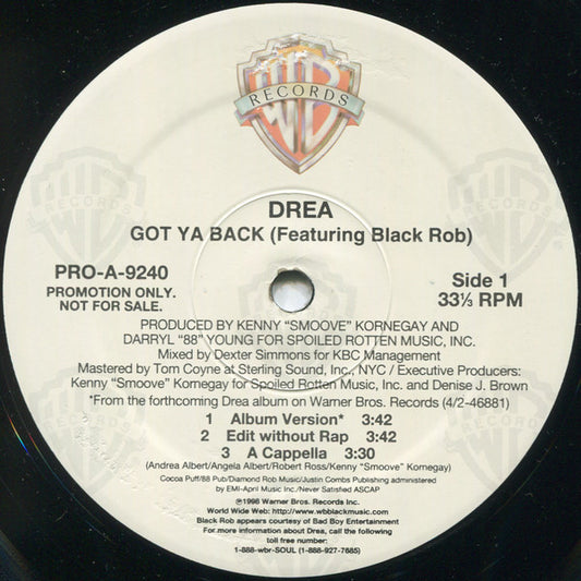 Drea - Got Ya Back (12", Promo)