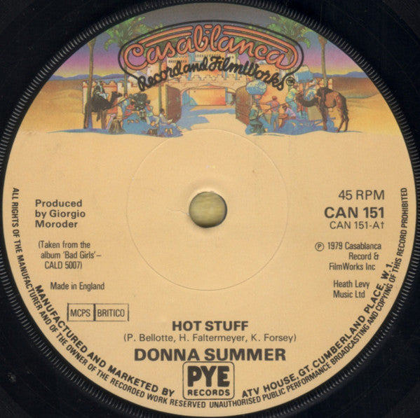 Donna Summer - Hot Stuff (7", Single, Sol)