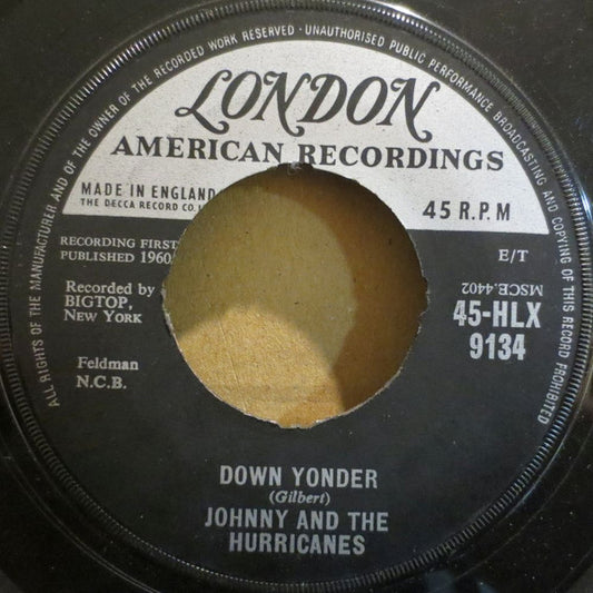 Johnny And The Hurricanes - Down Yonder (7")