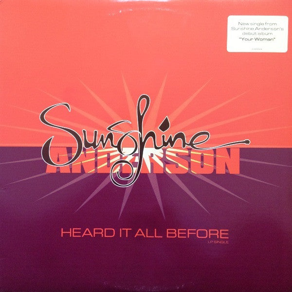 Sunshine Anderson - Heard It All Before (12", Single)