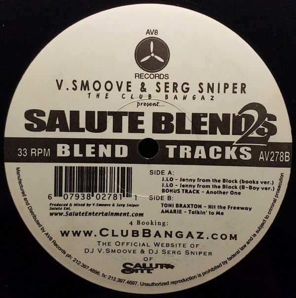 V.Smoove* & Serg Sniper - Salute Blends 2 (12")