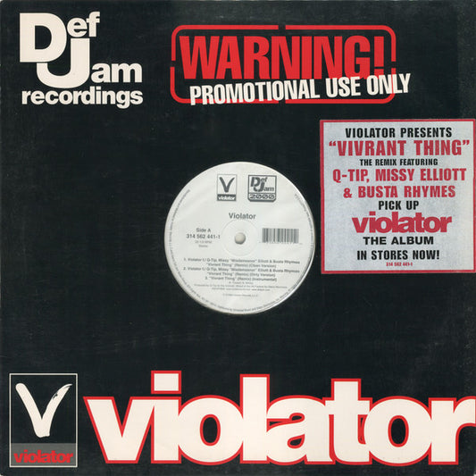 Violator (3) Feat Q-Tip - Vivrant Thing (Remixes) (12", Promo)