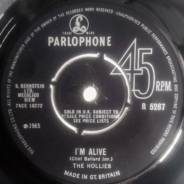 The Hollies - I'm Alive (7", Single)