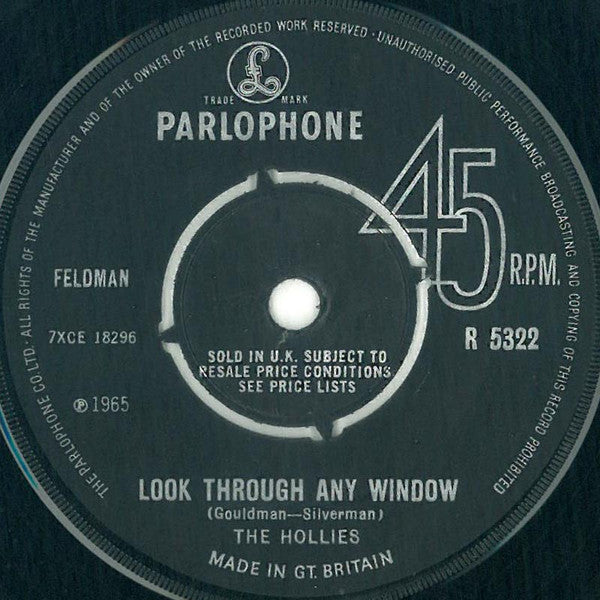 The Hollies - Look Through Any Window (7", Single)