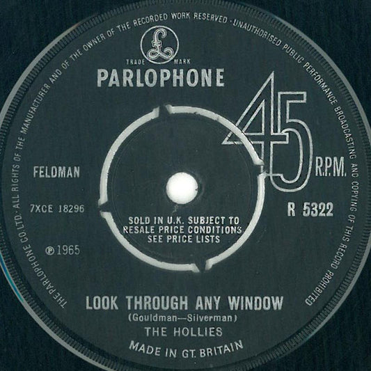 The Hollies - Look Through Any Window (7", Single)