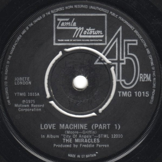 The Miracles - Love Machine (Part 1) (7", Single, 4-P)