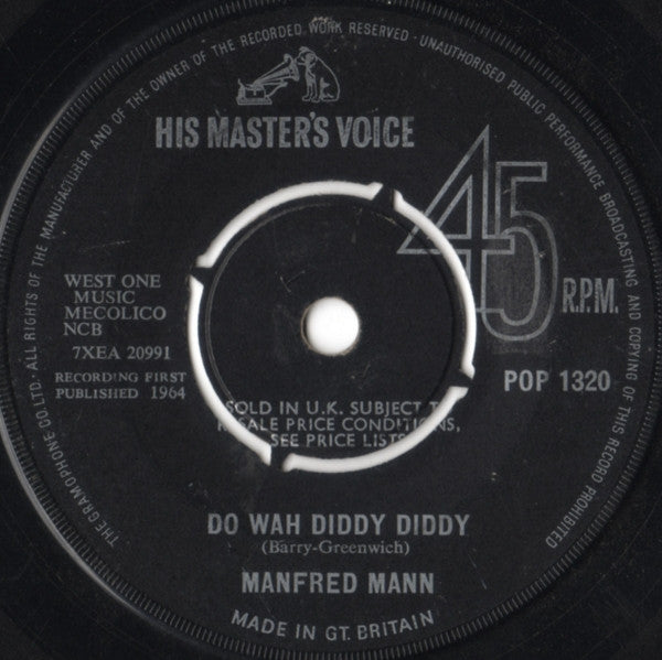 Manfred Mann - Do Wah Diddy Diddy (7", Single, 4-P)
