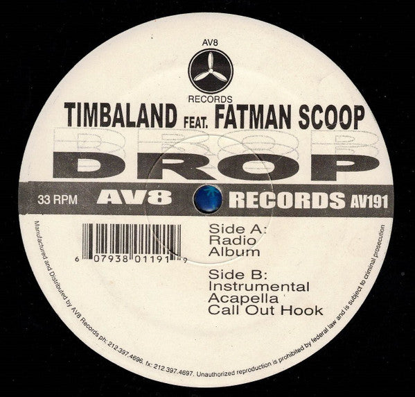 Timbaland Feat. Fatman Scoop - Drop (12")