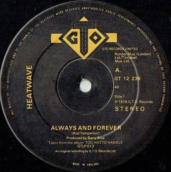 Heatwave - Always And Forever (12", Single)