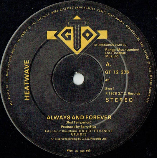 Heatwave - Always And Forever (12", Single)