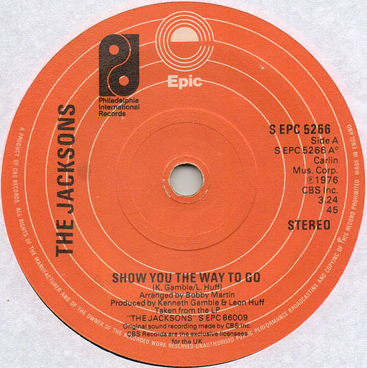 The Jacksons - Show You The Way To Go (7", Single)