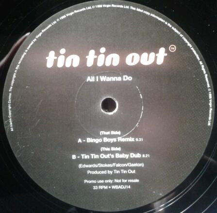 Tin Tin Out - All I Wanna Do (12", Promo)