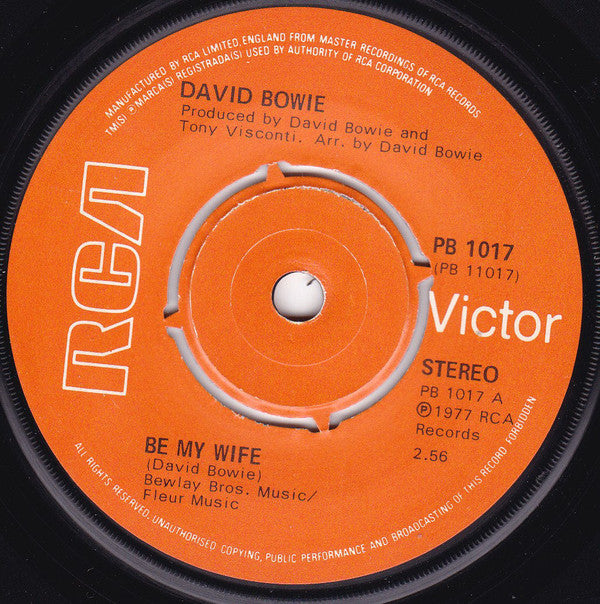 David Bowie - Be My Wife (7", Single, Pus)