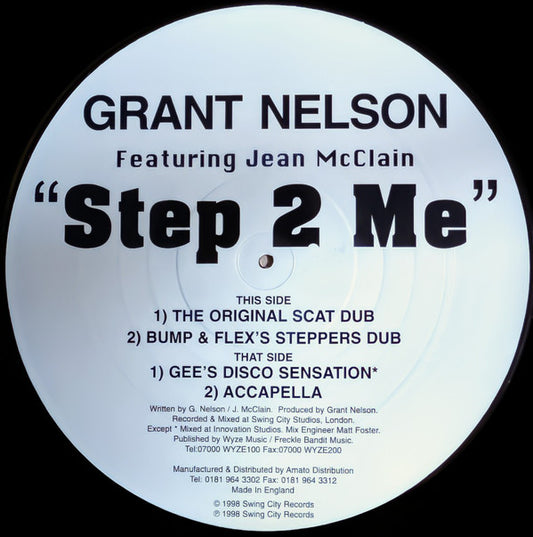 Grant Nelson Featuring  Jean McClain - Step 2 Me (12", Pic)