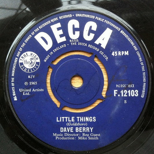 Dave Berry - Little Things / I've Got A Tiger By The Tail (7", Single)