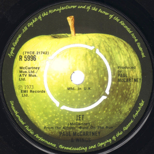 Paul McCartney & Wings* - Jet (7", Single, 4 P)