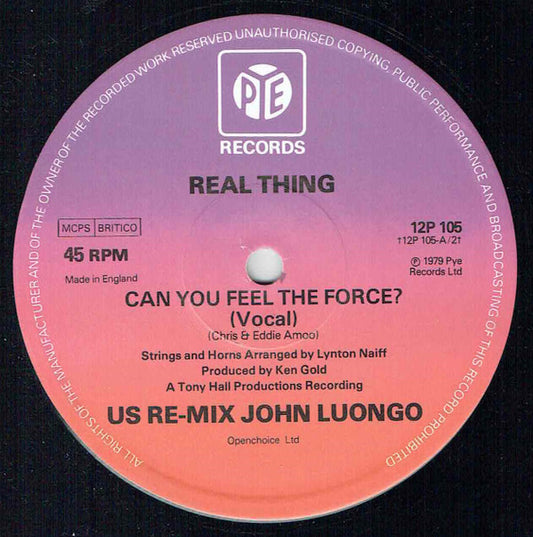 Real Thing* - Can You Feel The Force? (US Re-mix) (12", Ltd)