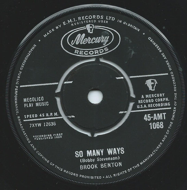 Brook Benton - So Many Ways (7", Single)