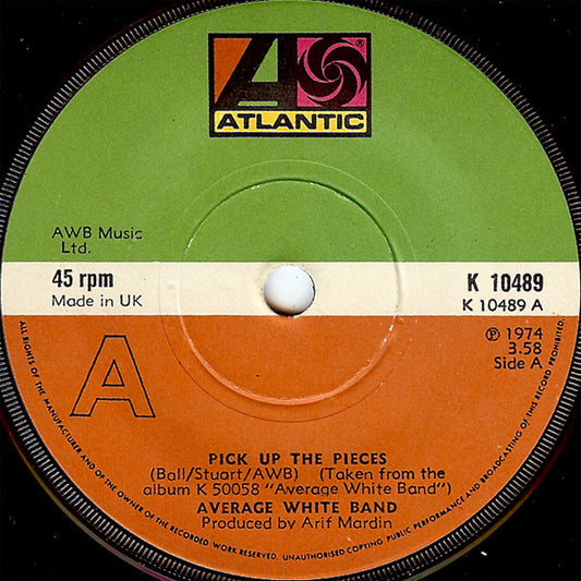 Average White Band - Pick Up The Pieces (7", Single, Sol)