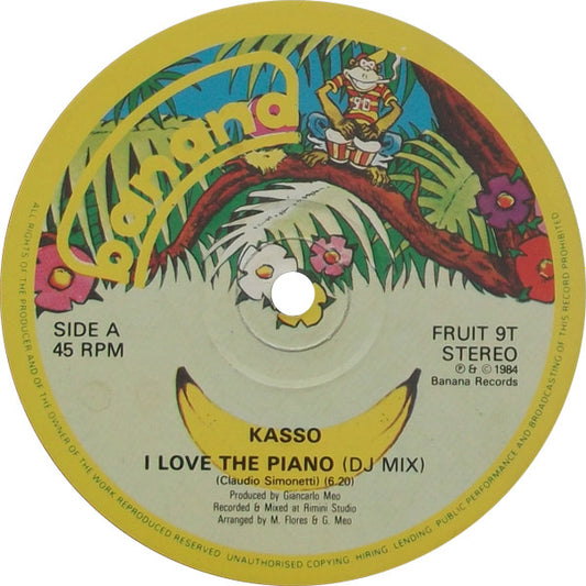 Kasso - I Love The Piano (12", Single)