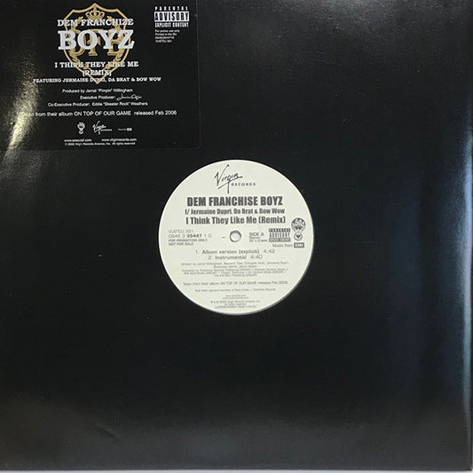 Dem Franchize Boyz - I Think They Like Me (Remix) (12", Promo)