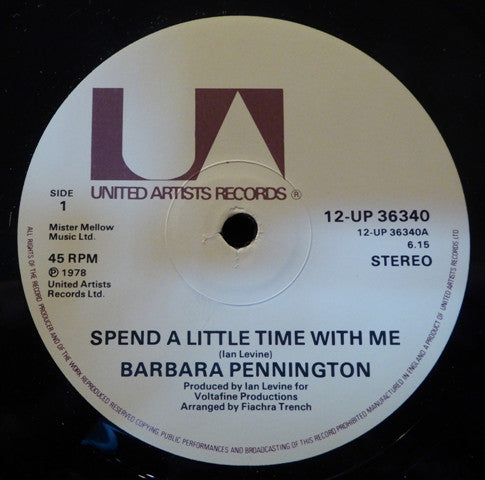 Barbara Pennington - Spend A Little Time With Me (12", Single)