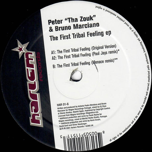 Peter "Tha Zouk" & Bruno Marciano* - The First Tribal Feeling EP (12", EP)