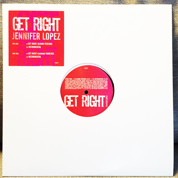 Jennifer Lopez - Get Right (12", Promo)