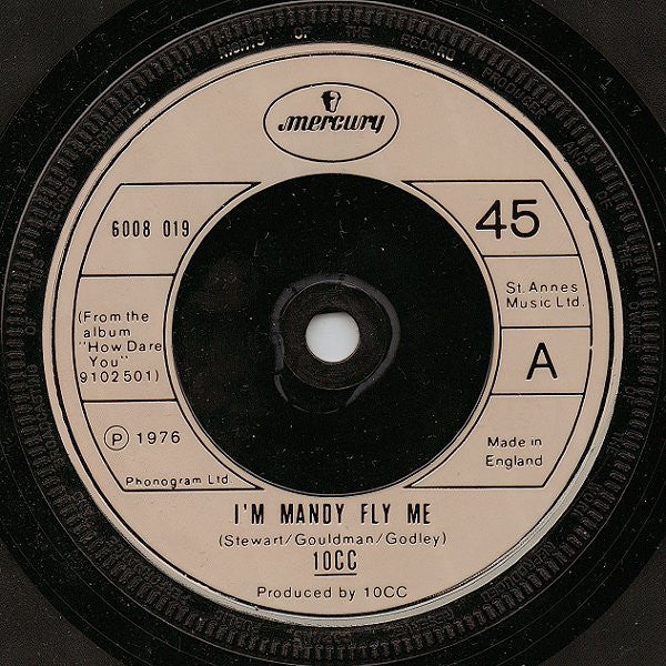 10cc - I'm Mandy Fly Me (7", Single)