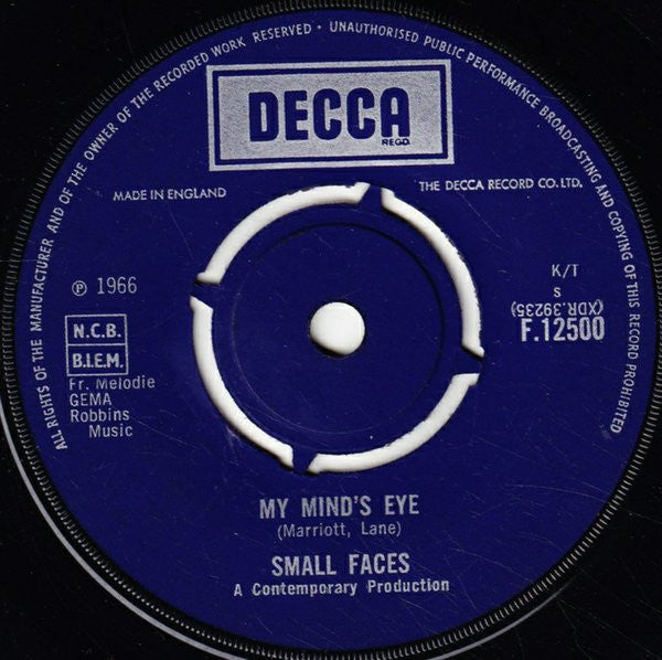 Small Faces - My Mind's Eye (7", Single)