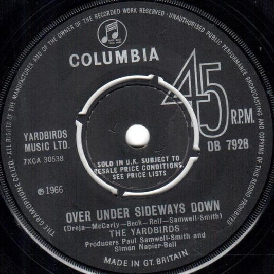 The Yardbirds - Over Under Sideways Down (7", Single)