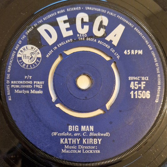 Kathy Kirby - Big Man  (7", Single, RP, P/T)