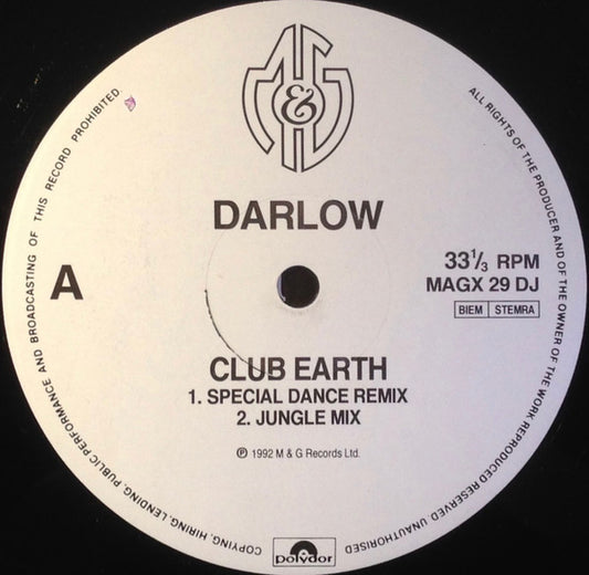Darlow - Club Earth (12", Promo)
